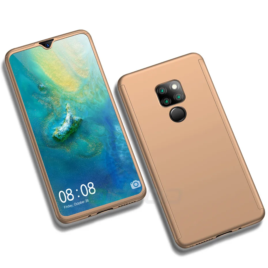 Золотой OICGOO 360 Полный чехол для телефона для huawei P20 mate 20 Pro Lite 20X Coque чехол для huawei P30 mate 10 Pro mate 20 X Lite чехол s - Цвет: Золотой