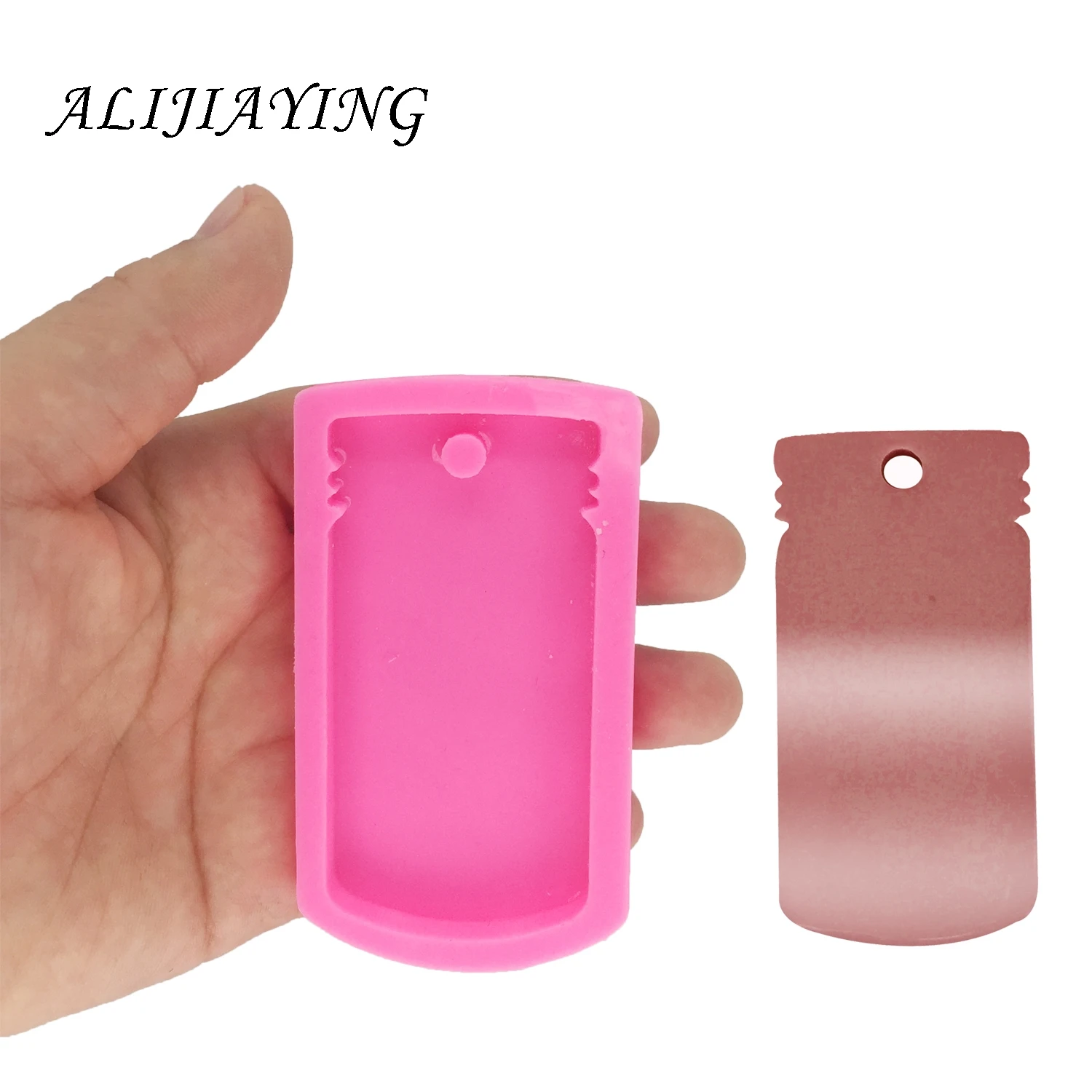 Блестящие DIY mason Jar Форма Силиконовые формы для брелоков полимерная форма для 3D ремесла Инструменты DY0052