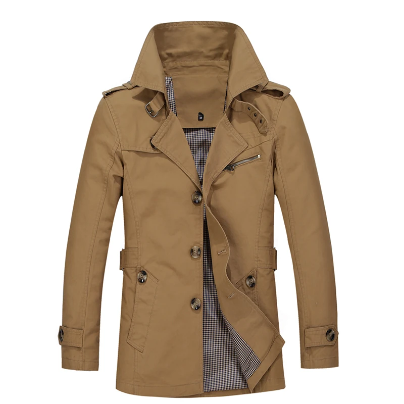 2018 autumn new Men's Business casual trench coat high quality jackets mens Fashion Windbreaker Male coats men plus size M-5XL | Мужская