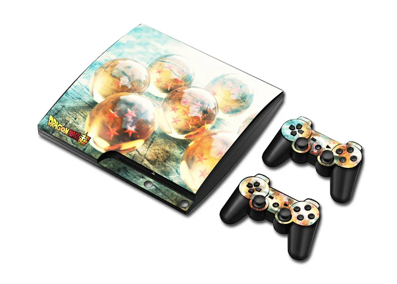 Виниловый чехол с наклейкой Dragon Ball для Sony PS3 Slim консоль 2 контроллерами наклейка Ps3