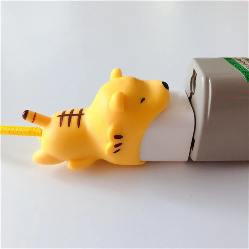 Большой кабель укуса милые животные кабель протектор Kawaii USB кабель Органайзер фиксатор строки провода Держатель офисный стол органайзер аксессуары