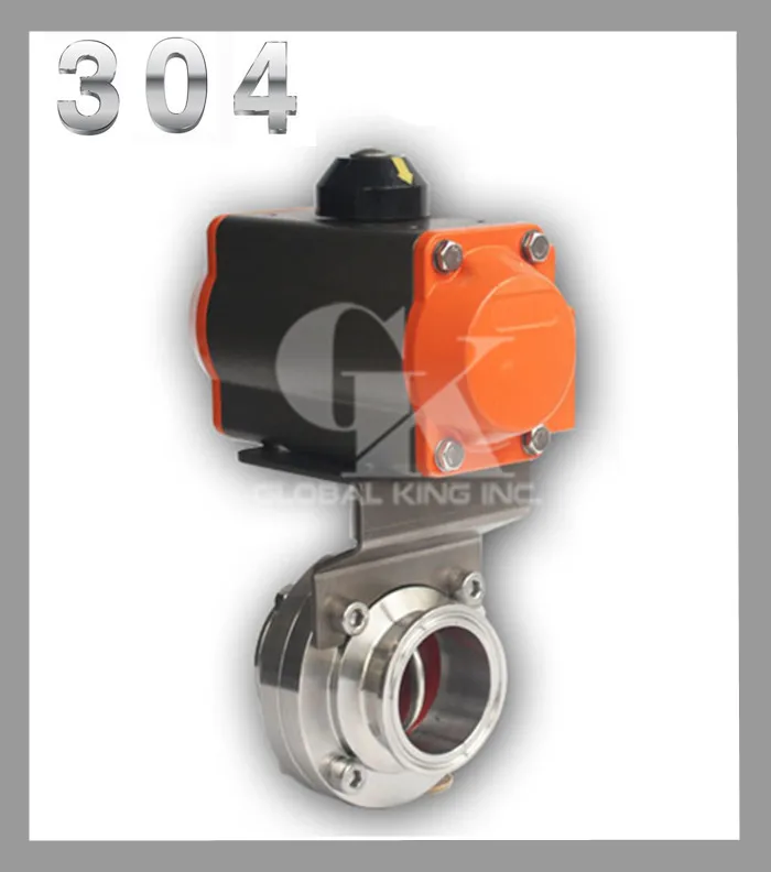 2.25 Санитарно нержавеющей 304 Tri-зажим силиконовые пневматические бабочка Клапан |