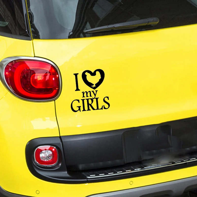 13*13 7 см смешная наклейка на машину I Love My Girls Hens цыплята автомобиль виниловая ферма