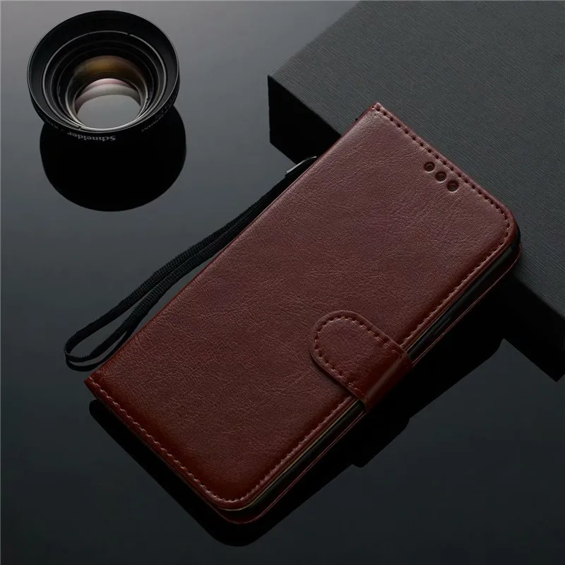 brown Искусственная кожа Crazy Horse чехол мобильного телефона для samsung A40 A20E A10 M10 A30 M20 M30 A70 A50 флип-чехол с функцией подставки и фото рамка чехол - Цвет: brown