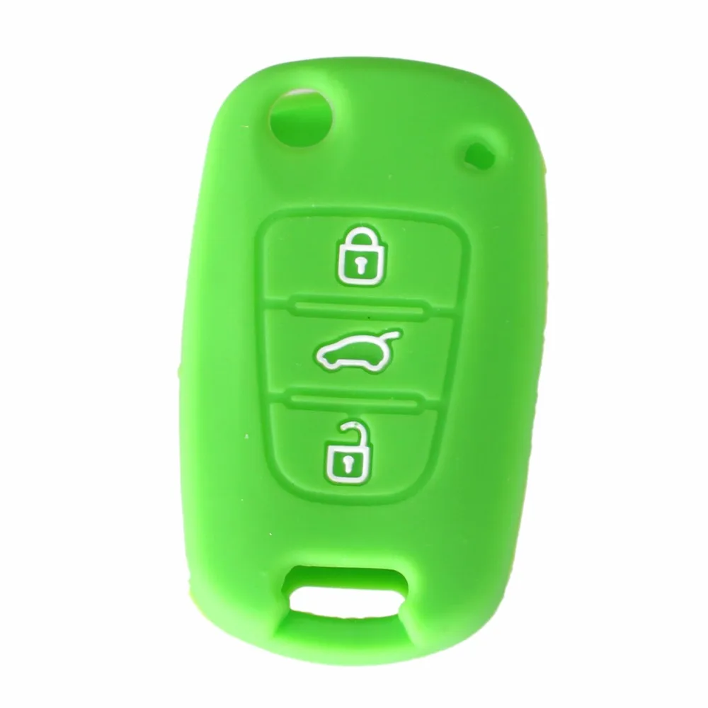 KEYYOU 3 кнопки силиконовый чехол для ключей от машины подходит KIA K2 K5 Sportage Sorento Флип