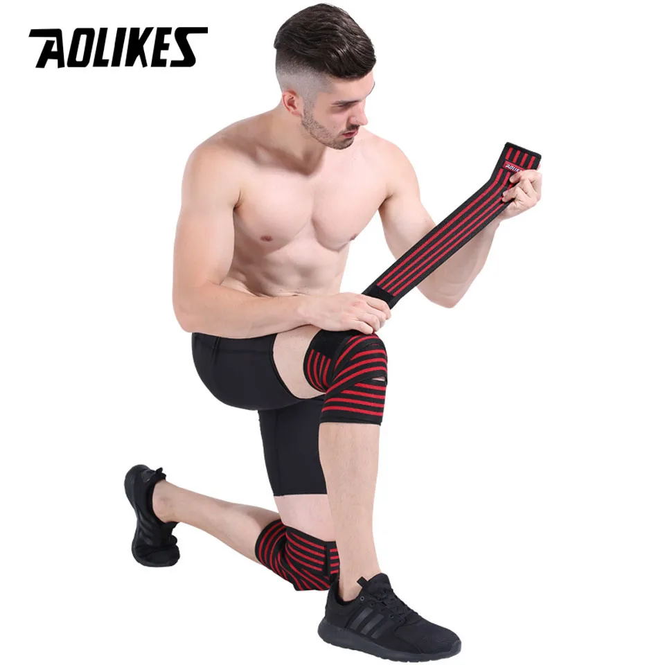 AOLIKES 1 шт. 180 см * 8 для фитнеса и тяжелой атлетики компрессионные лямки колена