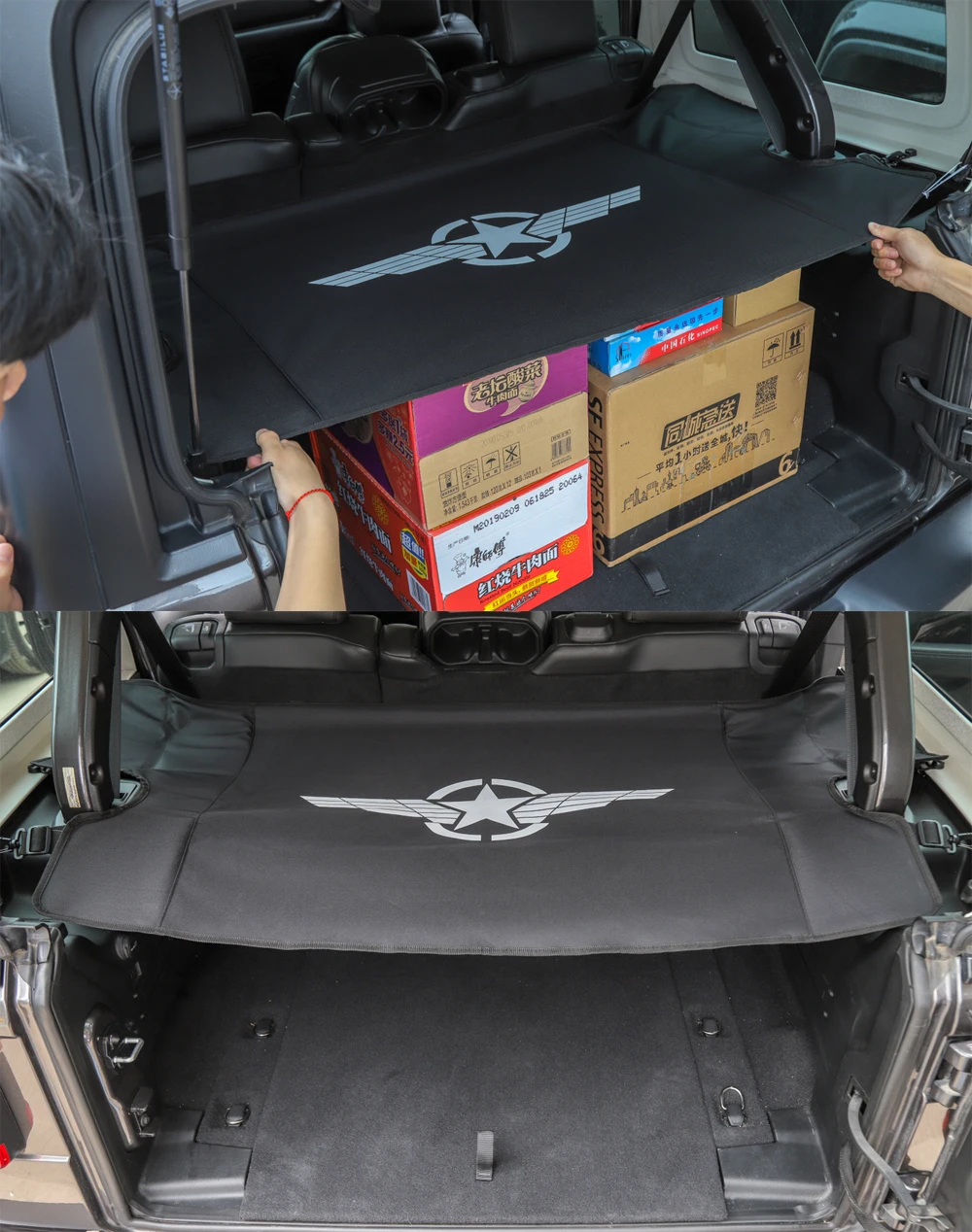 Для Jeep Wrangler JL+ аксессуары для автомобиля, покрытие, занавес, перегородка, перегородка, занавес, задние стойки