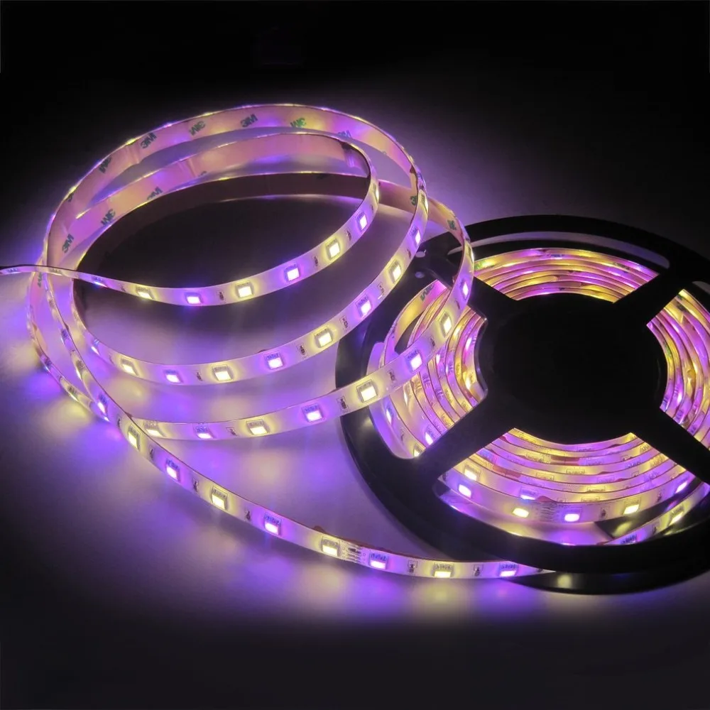 RGBW Светодиодные ленты 300 светодиодный s 16.4ft/5 м DC 24 V 72 W фары для SMD5050 супер Яркость