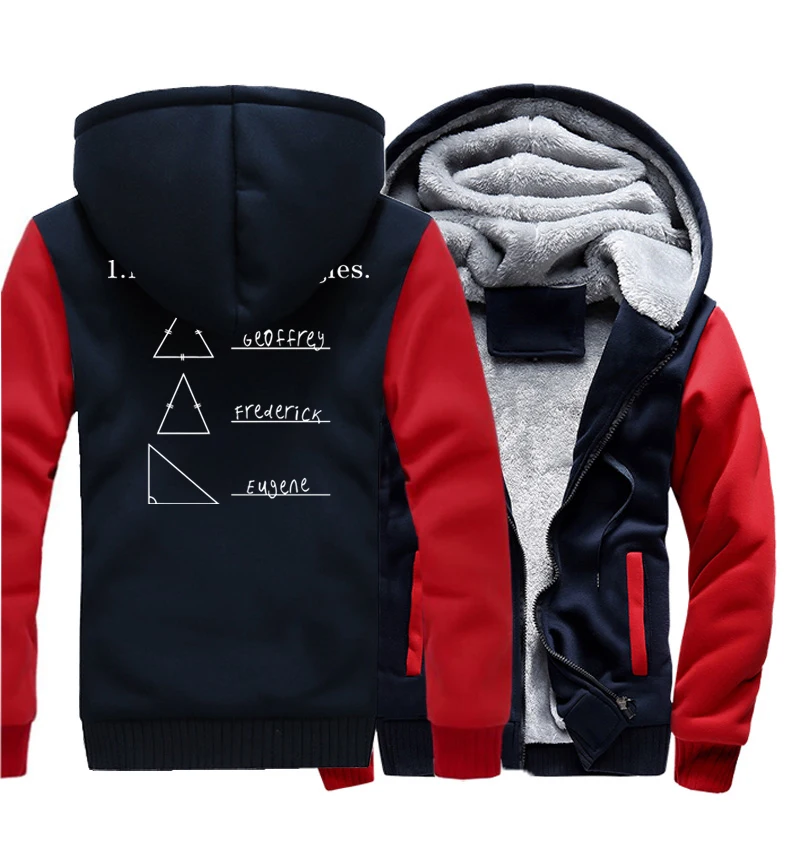 

2019 New Fashion Streetwear Hoodies Male Print Name The Triangles Funny Hoody Thick Sweatshrit Men's Sportswear Hip Hop Jackets