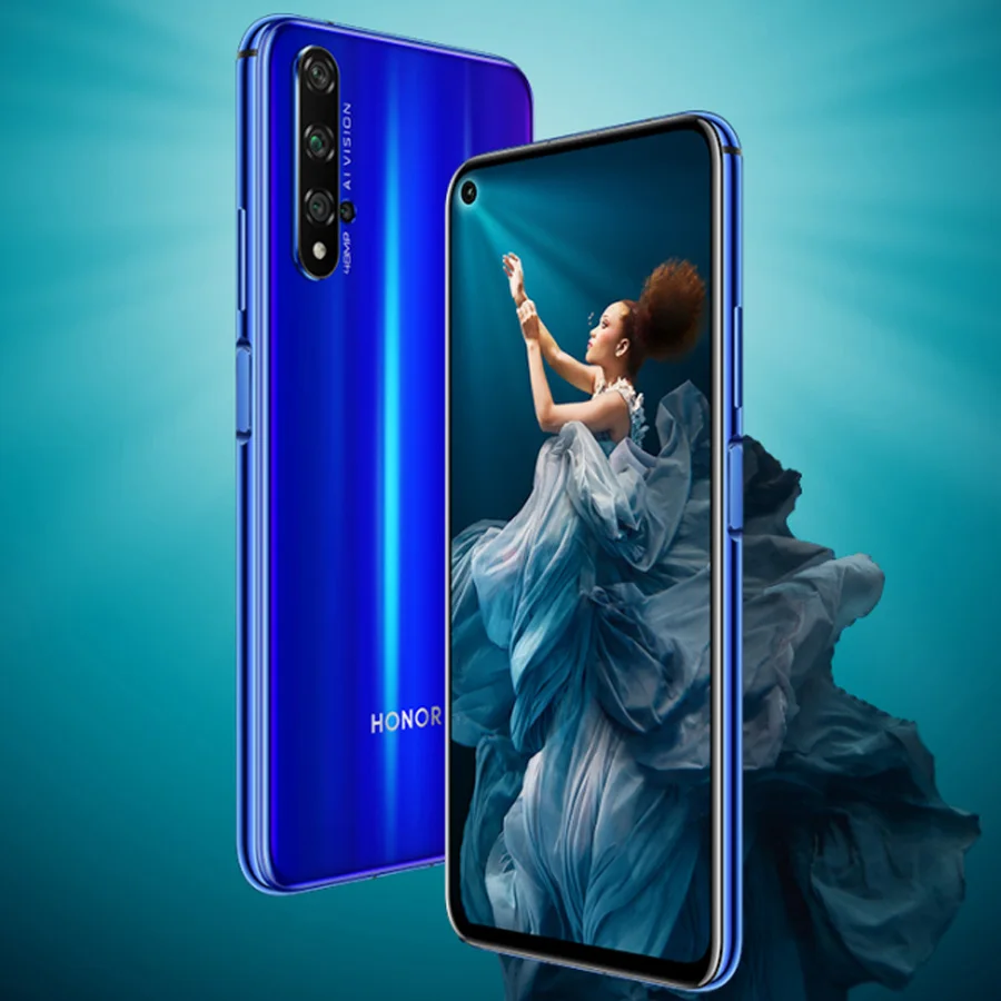 Новый мобильный телефон Honor 20 6 26 дюймов 8 ГБ ОЗУ 128 Гб ПЗУ Kirin 980 3750 мА/ч супер