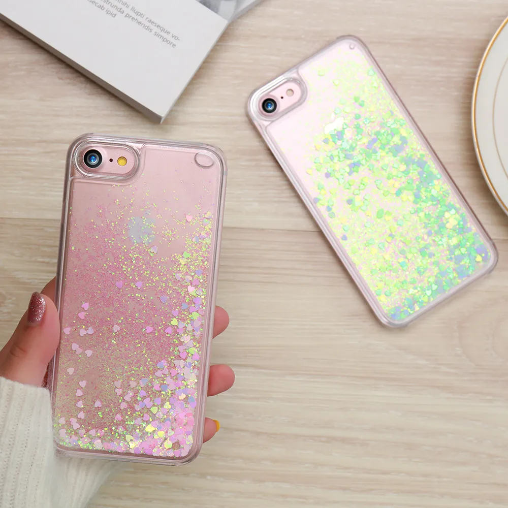 FLOVEME блестящий чехол для iPhone 7 8 Plus Quicksand 6 6s 5 5S SE телефона Fundas |