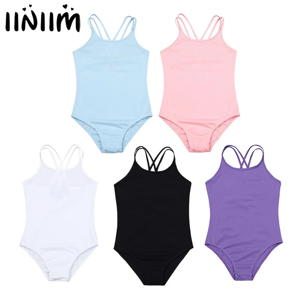 Детское танцевальное боди iiniim на тонких бретельках одежда для девочек