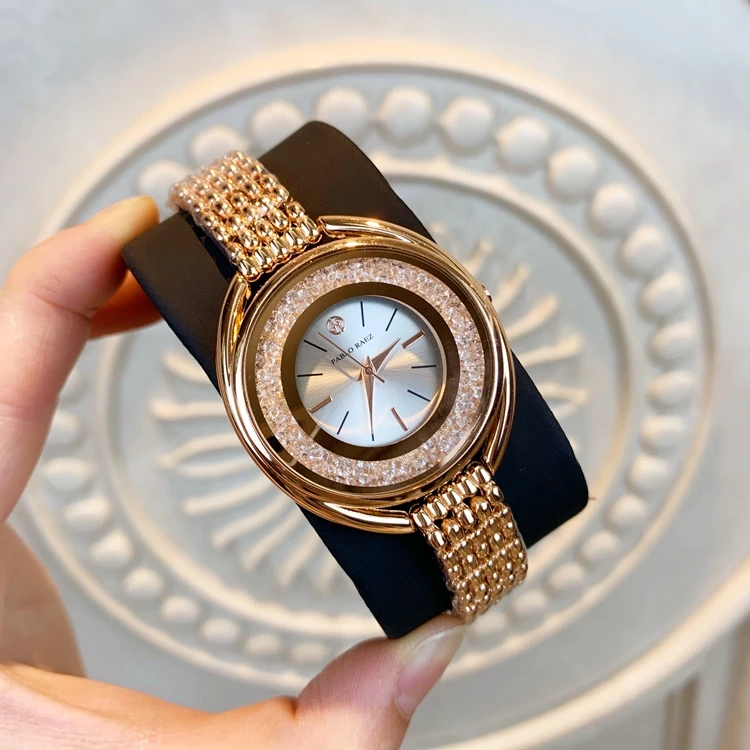 Часы наручные женские кварцевые модные с полным бриллиантом | Наручные часы
