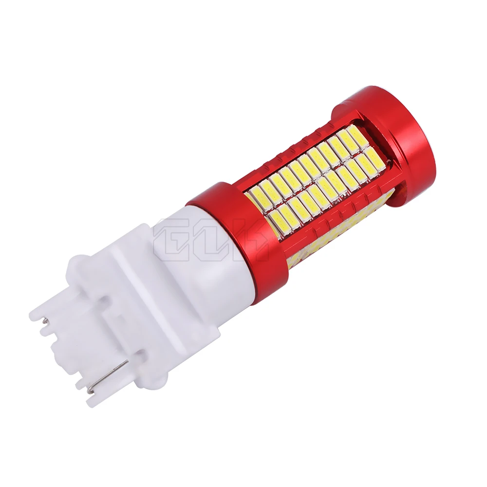 2шт T25 3157 3156 светодиодный 106SMD 4014 сигнальная Поворотная лампа белый светильник