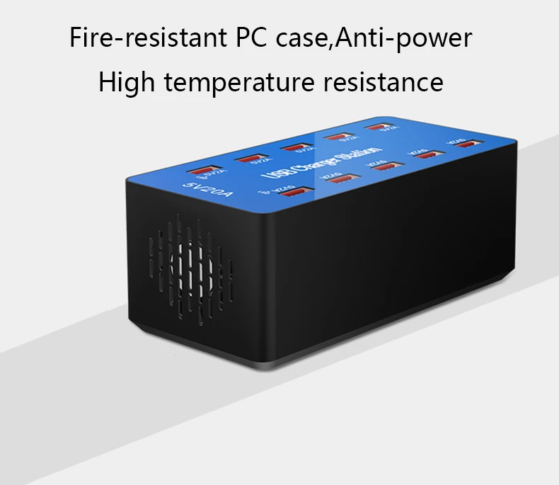 40 20 10 портовая станция для зарядки с USB 100 W 200 W 5 V 20A 40A Универсальный мобильный телефон Быстрая зарядка для iPhone iPad samsung huawei Xiaomi