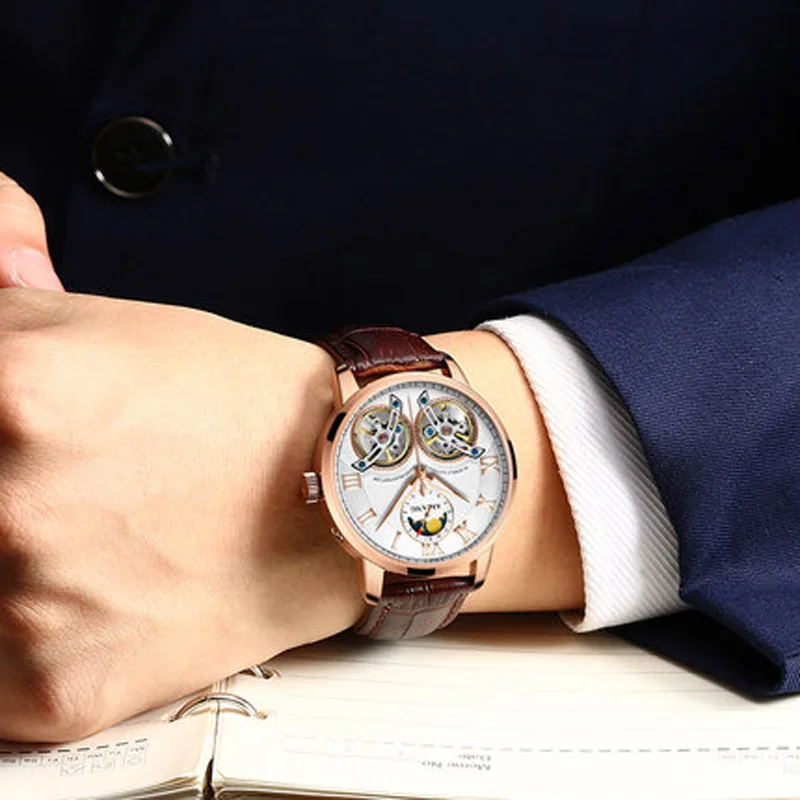 AILANG повседневные Модные Tourbillon часы мужские водонепроницаемые Роскошные