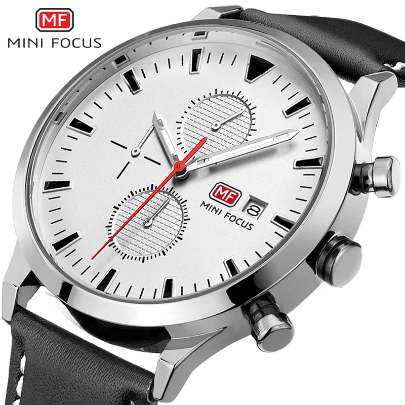 

Fashion Black Male Watch Casual Quartz Wrist Watch Genuine Leather Band Clock Waterproof Watches For Men Orologio Uomo 0015G