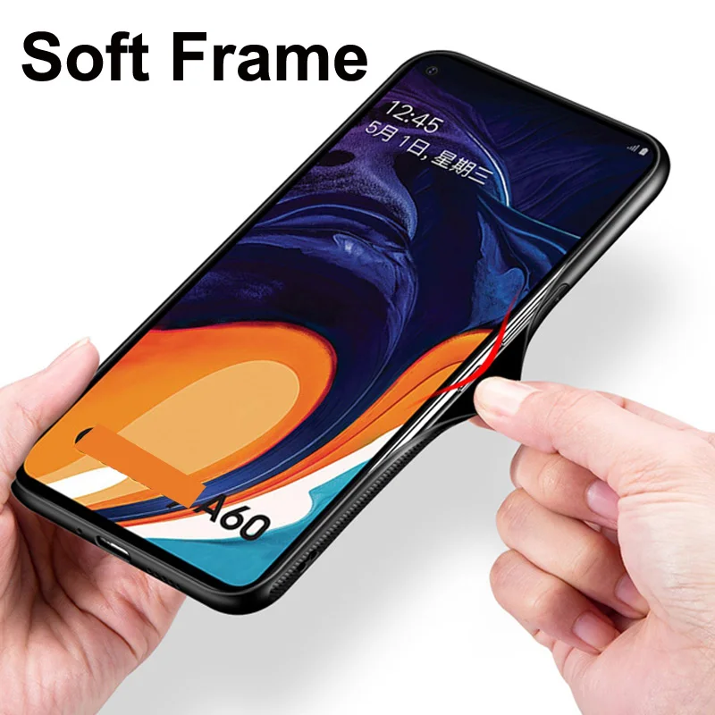 Чехол для Samsung A60 с изображением девушки-волка из закаленного стекла силикона ТПУ