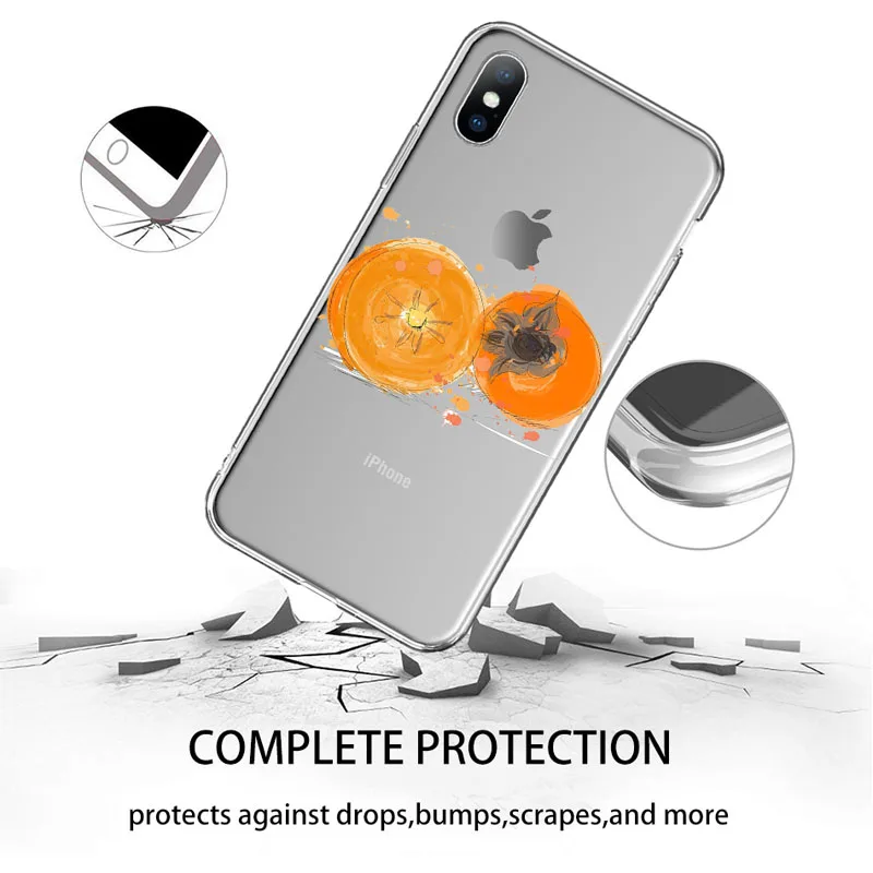 USLION чехол для телефона iPhone 6 6s 7 8 Plus X XS XR Xs Max прозрачный мягкий ТПУ арбуз фрукты