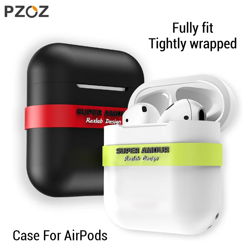 PZOZ чехол для Airpods Bluetooth беспроводные наушники защитный Apple Air Pods наушников