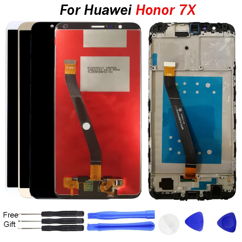 Для Honor 7X ЖК-дисплей сенсорный экран в сборе Замена с инструментами BND-L21 L22 L24 для
