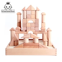 72pcs wood beech solid building blocks can bite safe eco friendly baby assembled toys baby puzzle gift inspired toddler