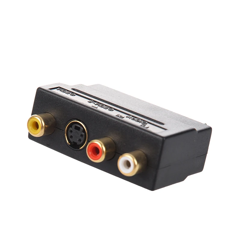 1 шт. RGB Scart адаптер для композитного RCA + S Video AV TV аудио видео DVD рекордера ТВ