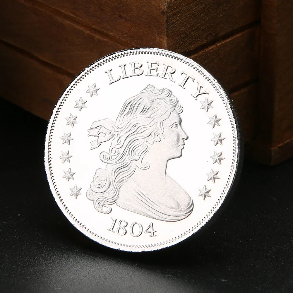1804 американская Liberty Numismatics Серебряная иностранная памятная монета для сбора