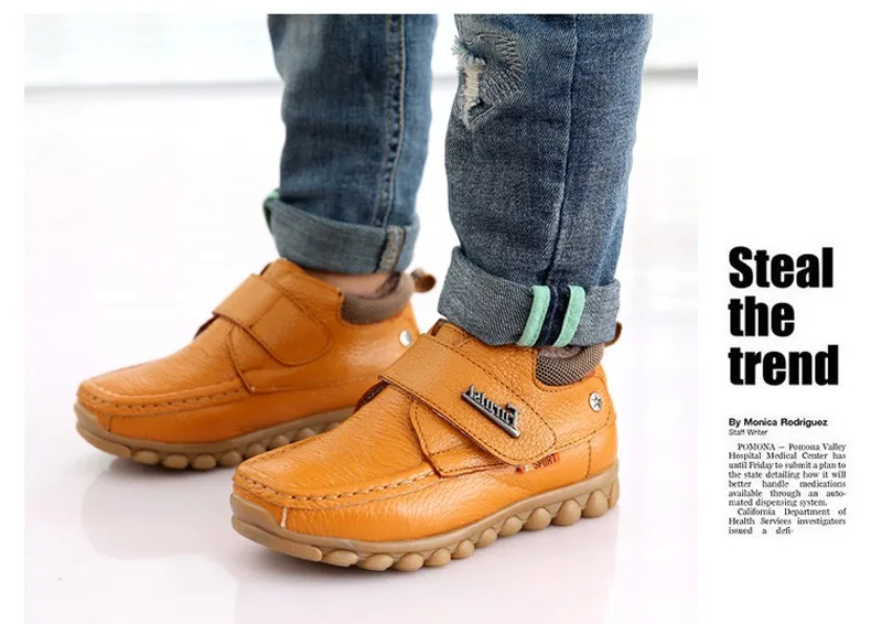 1 пара обуви из натуральной кожи высокого качества Зимние кроссовки Детская