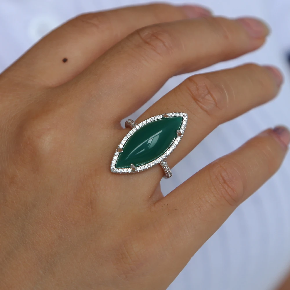 Новое Изысканное винтажное обручальное кольцо Calaite Bague с зеленым камнем и
