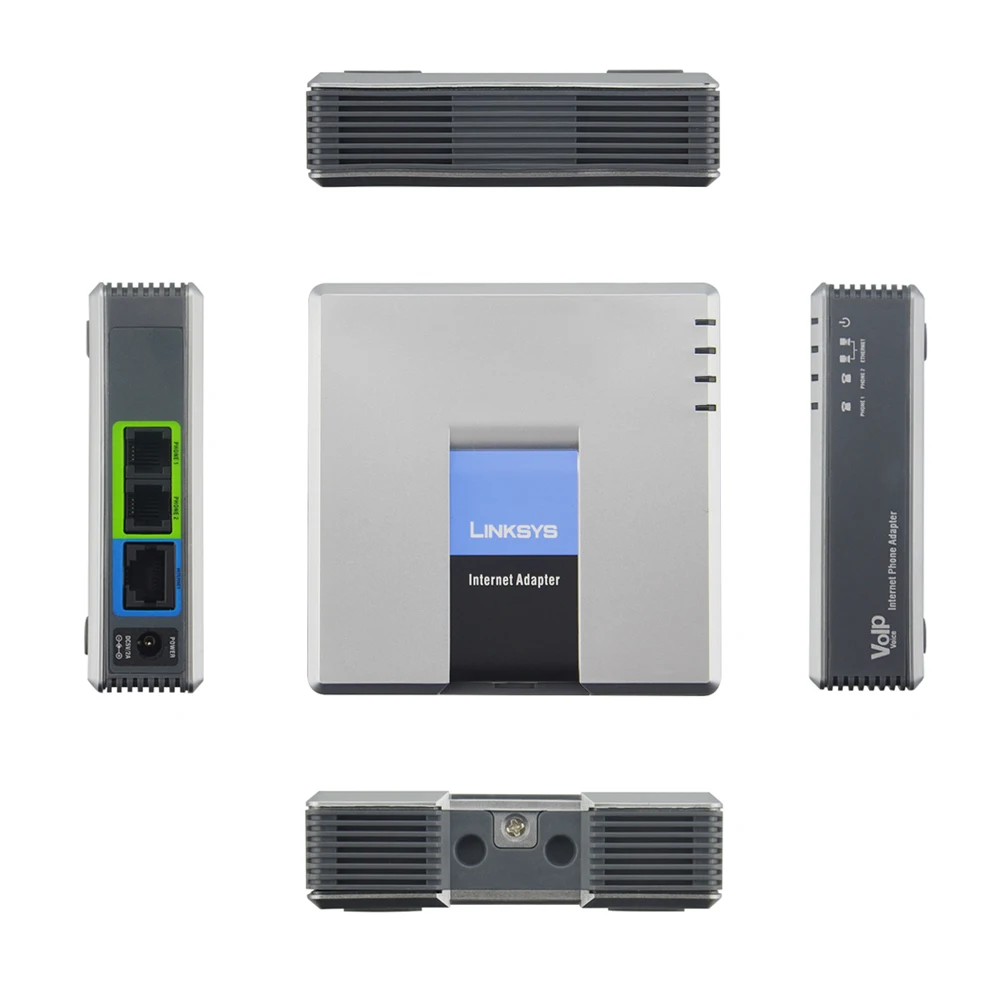 Быстрая доставка! Разблокированный VoIP Linksys PAP2T. Интернет телефонный адаптер с
