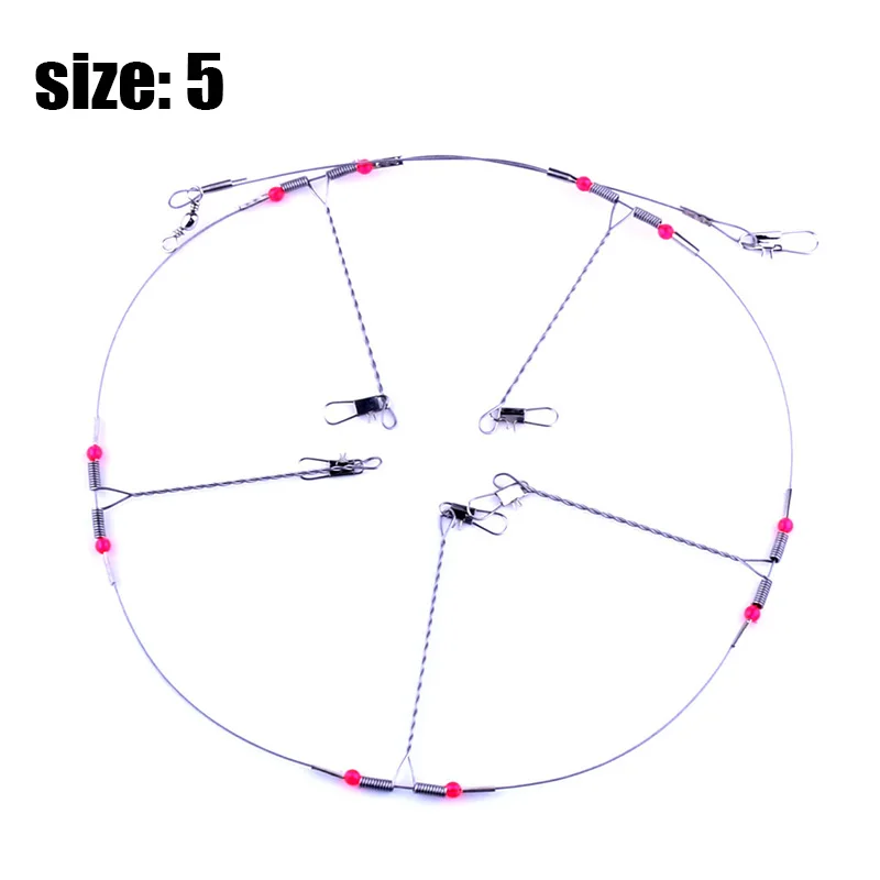 size 5 Proleurre рыболовные снасти из нержавеющей стали, веревочная леска, веревочные крючки, балансировочный кронштейн, рыболовные снасти, аксессуары - Цвет: size 5