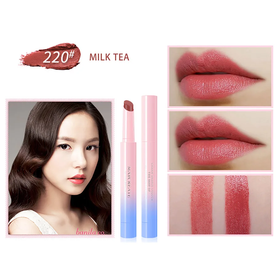Milk Tea MayCreat, оригинальная помада, сексуальная, стойкая, водостойкая, цветок, помада, матовые карандаши, увлажняющие, для губ, макияж, набор, губная помада - Цвет: Milk Tea