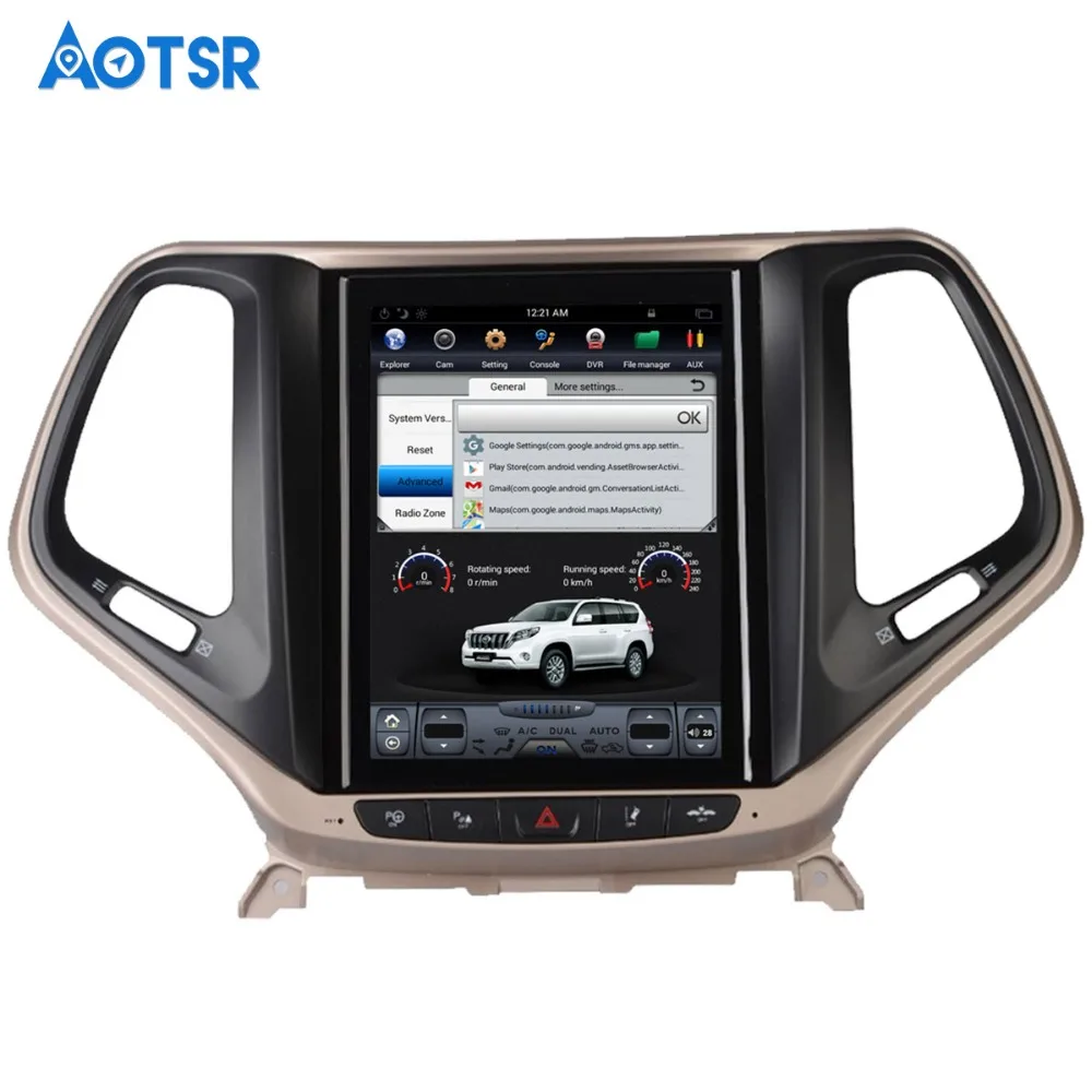 Автомобильный DVD-плеер в стиле Tesla Android 6 0 GPS-навигация для JEEP Cherokee 2014-2018