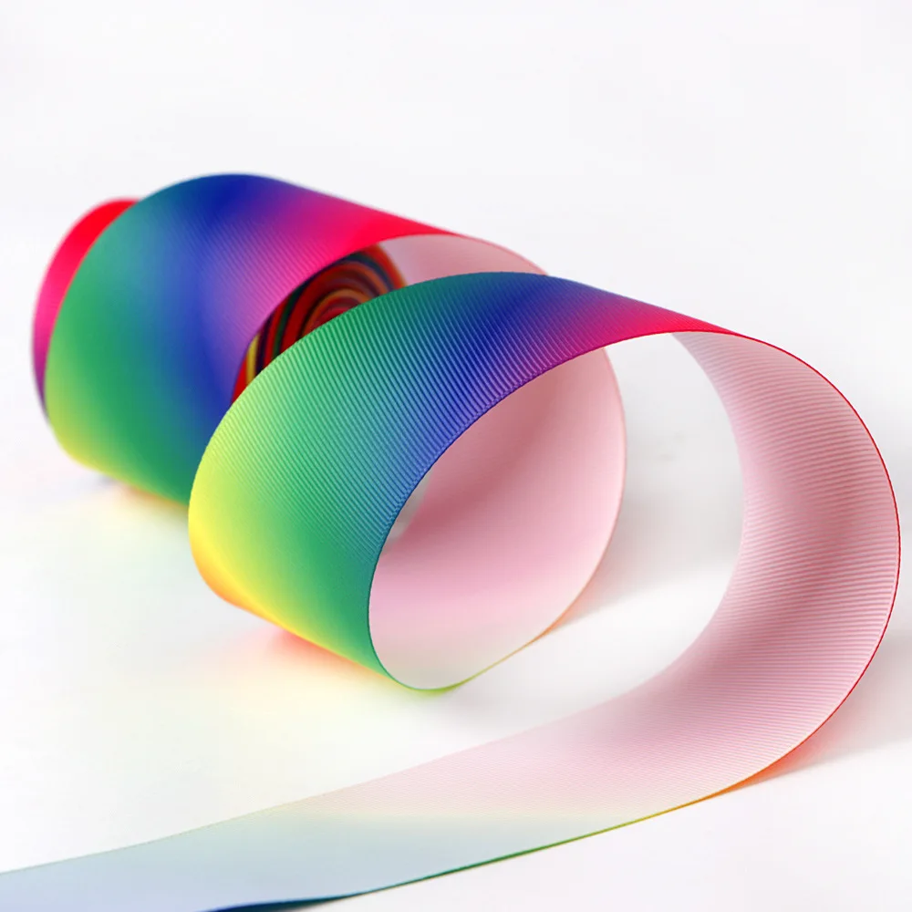 5 ярдов/партия 25 мм 38 50 75 ширина радужные смешанные цвета ленты Grosgrain Свадебная