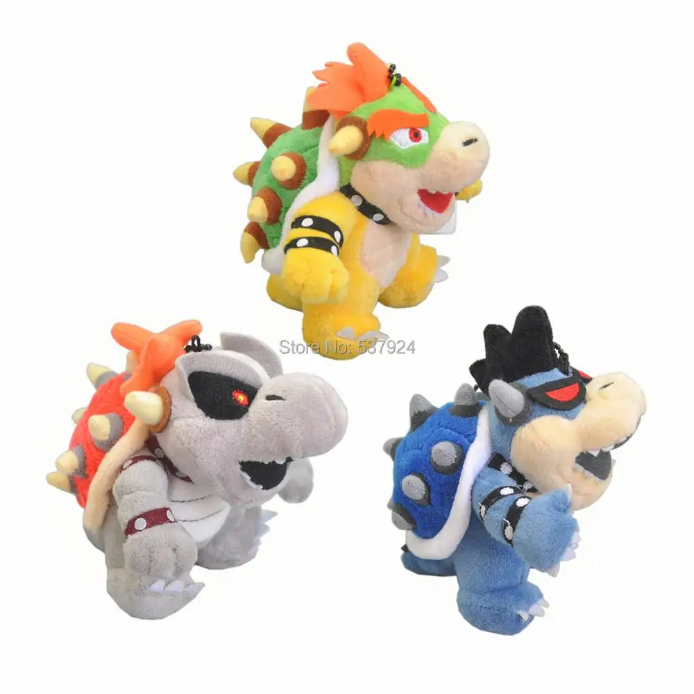Новый Dark Dry Bowser 5 "13 см брелок-плюшевая кукла кулон Mario 3 вида стилей | Игрушки и