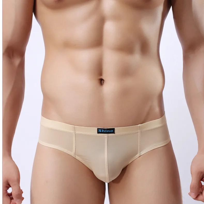 Сексуальное нижнее белье мужские Ультратонкие шорты лаконичный натуральный