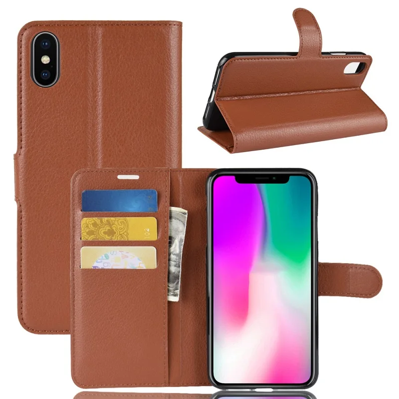 Чехол-книжка для iphone XR роскошный кожаный чехол-бумажник XS Max чехол с защитой от