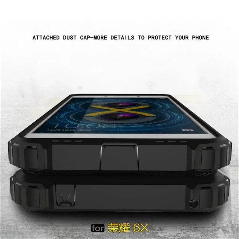 Beworlder For Huawei Honor 6X Case GR5 2017 Armor Heat Dissipation TPU And PC Phone ShockProof Cover Mate 9 Lite |