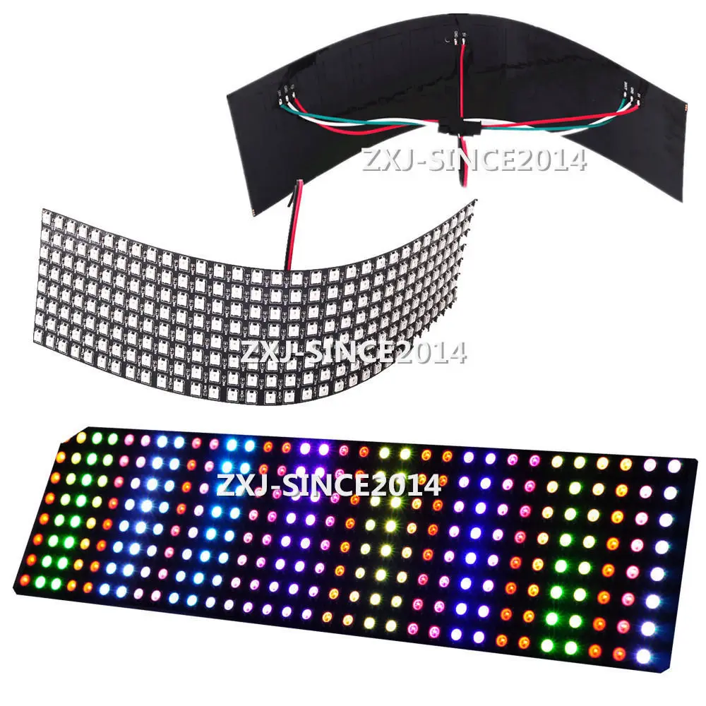 8*32 256 светодиодов полноцветная панель WS2812B SK6812 WS2812 5050 RGB Гибкая Пиксельная DC5V|5050