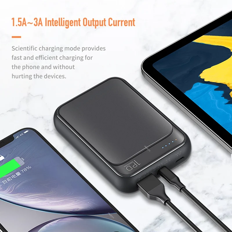 ROCK Mini Power Bank 10000 мАч 18 Вт USB C PD Быстрая зарядка QC3.0 внешняя батарея для iPhone Xs Samsung S9