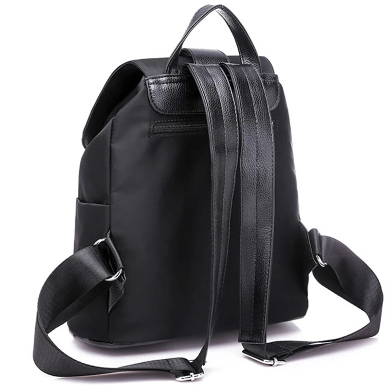 Women Backpack School Bags For Teenager Girls Nylon Zipper Lock Design Black Femme Mochila Female Fashion Sac A Dos | Багаж и сумки