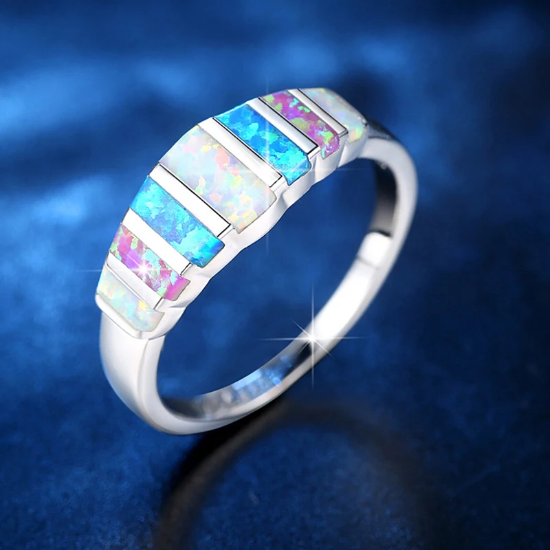 Новинка 2021 модное ювелирное изделие кольца для женщин Цвет белый синий розовый