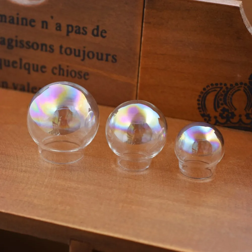 Фото 10 шт. 20 30 мм пустотелый красочный стеклянный шар f круглый пузырьковый купол