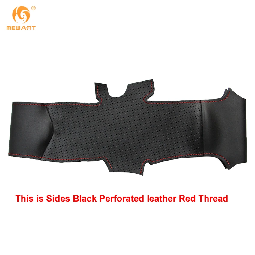 Чехол на руль автомобиля MEWANT из черной искусственной кожи для Peugeot 308 2016 2017