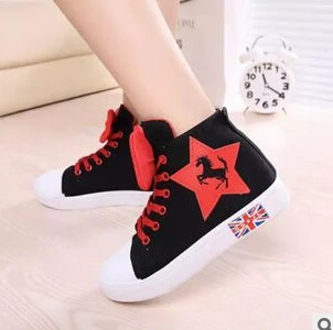 Good Quality Free shipping 2014autumn new Korean version Hot sale bow round head women canvas shoes cheap wholesale big discount | Обувь