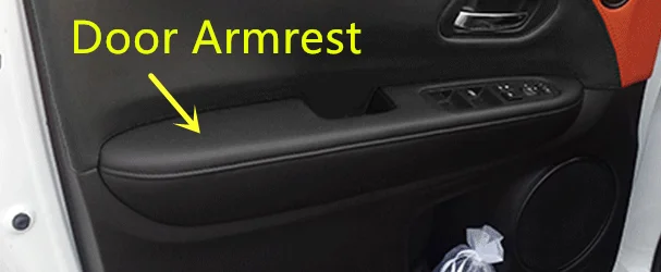 Door Armrest Cover Автомобильный Стайлинг, модифицированное украшение, внутренняя дверная панель, защищенная кожа из микроволокна для Honda XRV Vezel H-RV, 4 шт. AB160 - Название цвета: Door Armrest Cover