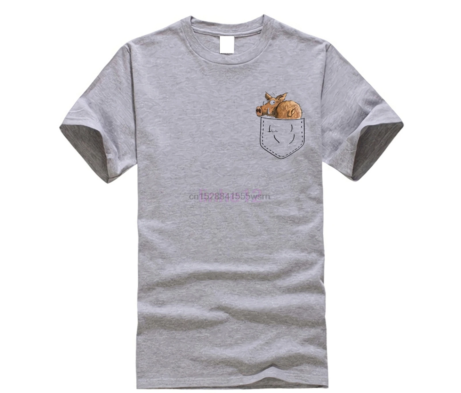 Wild Boar в кармане Футболка Я охота я свинья подарок Новая мужская футболка Модный