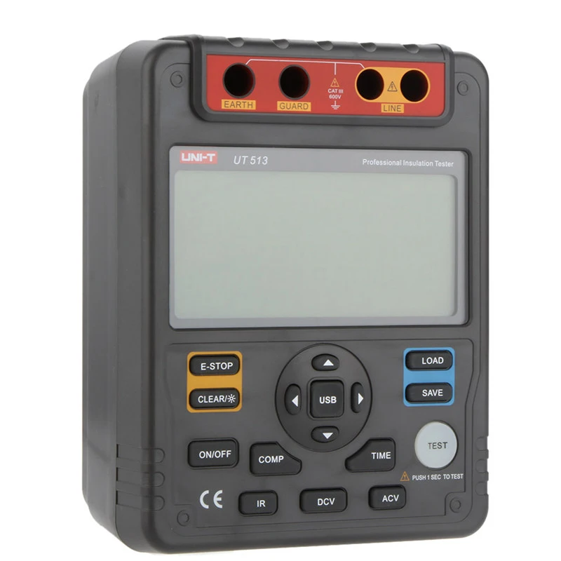 UNI-T UT513 цифровой тестер сопротивления изоляции er тестовый метр Megger 1 M-1000G Ом 5000V и USB интерфейс