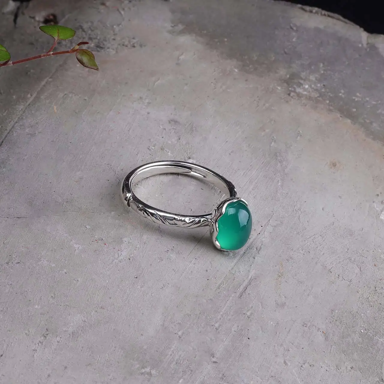 Женское регулируемое кольцо из тайского стерлингового серебра S925 пробы с